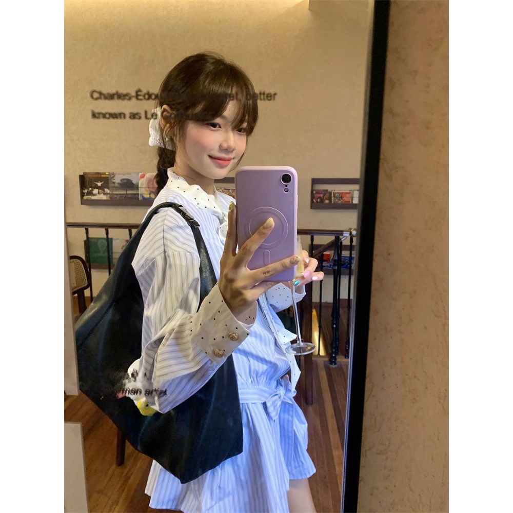 Vestido Camisa Feminino Corean - Korean Style A Line Shirt Dress avaliação e preço