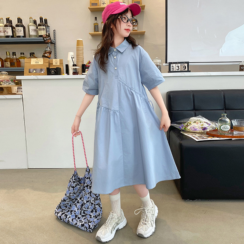 Coreano crianças roupas menina - Korean Style A Line Shirt Dress avaliação e preço
